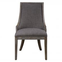 23305 - Uttermost Aidrian Charcoal Gray Accent Chair